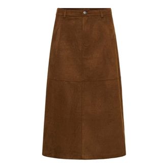 Kaffe Falda midi - Skirts - Mujer - Marr&oacute;n - 3XL