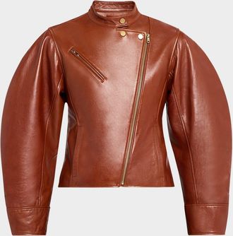 Ulla Johnson Ilaria Cropped Leather Jacket