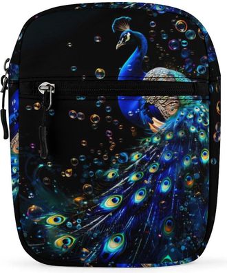Generic Peacock Crossbody Bag Adjustable Satchel Cute Shoulder Bag Lightweight Sling Bags