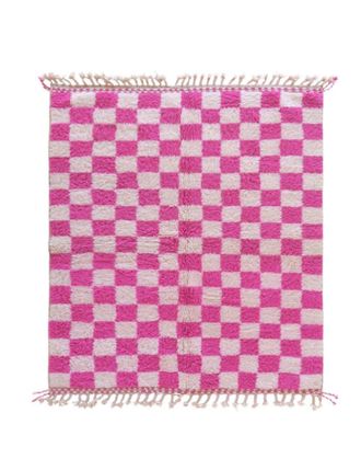AFK Living Alfombra bereber con cuadros aut&eacute;ntica 176 x 208 cm