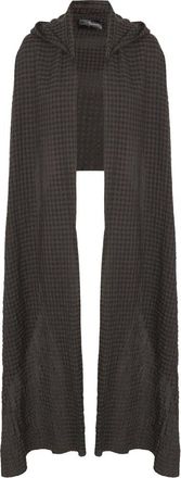 Cortana Nuna- donkere jacquard geruite sjaal - Dames - Sjaals - Bruin - ONE Size - Wol - Accessoires