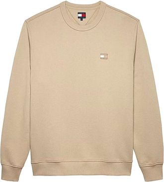 Tommy Jeans Sweatshirts, male, Beige, Size: XL Felpa Sweatshirt