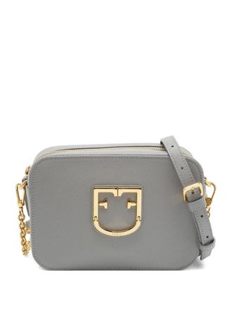 Furla mini Brava leather crossbody bag - women - Calf Leather - One Size - Grey