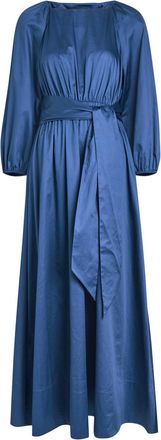 Joseph Bellan Gathered Cotton-sateen Maxi Dress - Blue - 38 (UK10 / S)