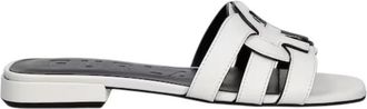 Furla Platte Slippers - Dames - Sandalen - Grijs - 39 EU - Leer - Schoenen