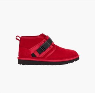 UGG Mens Neumel Snapback Suede Boots In Samba Red