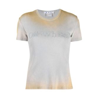 Off-white Dames/Dames Laundry Geribd T-shirt (Beige)