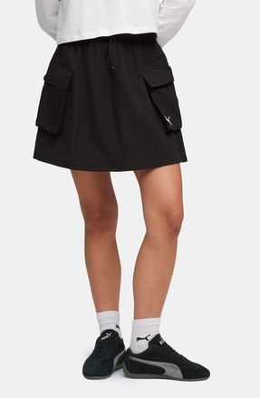Puma Wardrobe Essentials Cargo Miniskirt in Puma Black at Nordstrom, Size X-Small