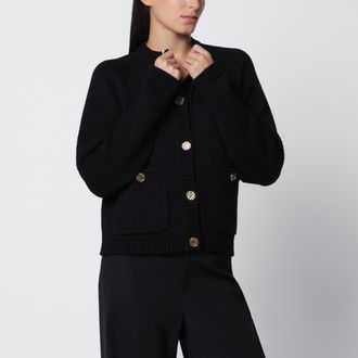 Toteme Cardigan in cotone organico nero