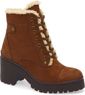 Jeffrey Campbell Scaveng Faux Shearling Bootie in Tan Pebble Beige at Nordstrom Rack, Size 7.5