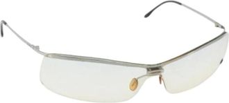 Chanel Pre-owned Accessories, female, Gray, Size: ONE SIZE Pre-owned Vintage Metal Sunglasses