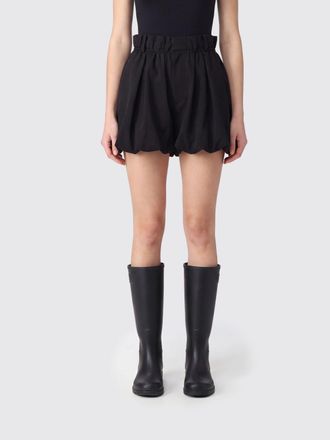 Eleh High-Waisted A-Line Mini Skirt in Polyester Cr&ecirc;pe