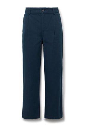 Corridor Straight-Leg Pleated Cotton-Twill Trousers
