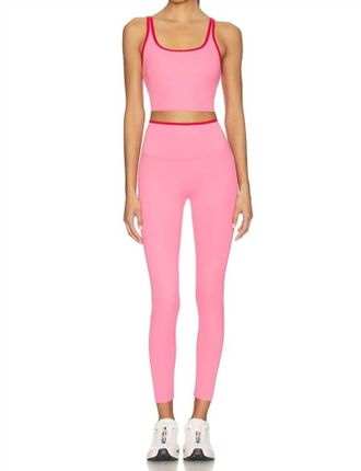 SPLITS59 Easton Rigor High Waist 7/8 Leggings In Strawberry/pirate Red