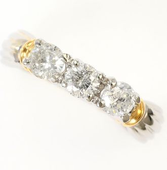 C&A Platinum Yellow Gold Yellow Gold (18K) Platinum 900 Band Ring (Pre-Owned)