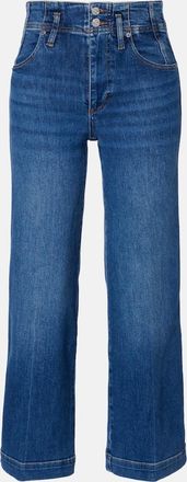 Frame Denim Seamed cropped wide-leg jeans