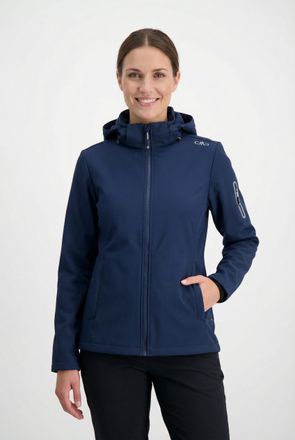 F.lli Campagnolo Softshelljacke CMP WOMAN JACKET ZIP HOOD, Damen, Gr. 34, blau, Obermaterial: 96% Polyester, 4% Elasthan. Futter: 100% Polyester, Jacken Softshelljacke