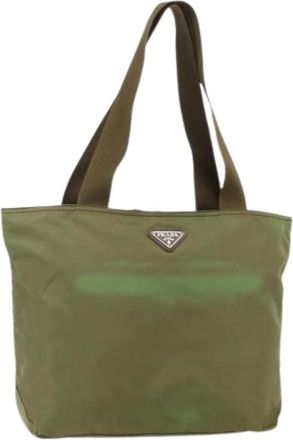Prada Pre-owned Tote Bags, female, Green, Size: ONE SIZE Pre-owned Vintage Tote Bag
