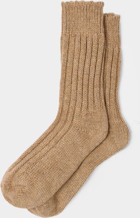 The Elder Statesman Mens Yosemite Ribbed Cashmere Socks One Size