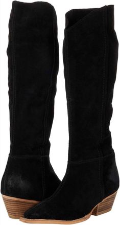 Free People Womens Sway Low Slouch Boot Western In Black