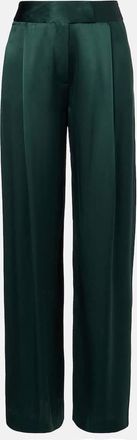 The Sei Pantaloni in raso di seta a gamba larga