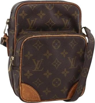 Louis Vuitton Pre-owned Monogram Canvas Schoudertas - Dames - Vintage Schoudertas - Bruin - ONE Size - Leer - Vintage