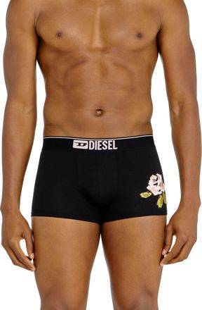 Diesel Three-pack stretch cotton trunks with floral motif - Trunks - Man - Multicolor