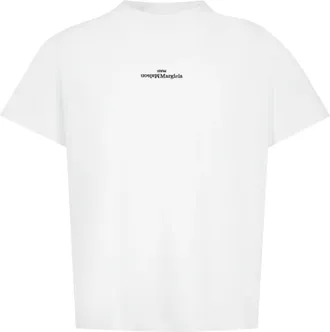 Maison Margiela White Boxy Cropped Cotton T-Shirt