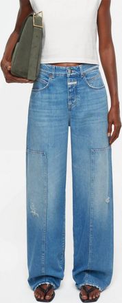 Closed Nikka Wide Leg Jean In Blue Denim