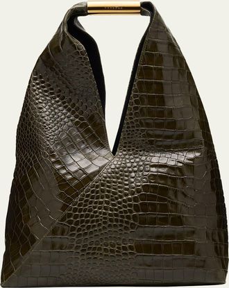 Maison Margiela Japanese Croc-Embossed Leather Tote Bag