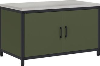 vidaXL Kitchen Storage Cabinet with Shelf with Door Olive green Steel Vidaxl