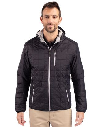 Cutter & Buck Rainier Primaloft Eco Mens Full Zip Hooded Jacket