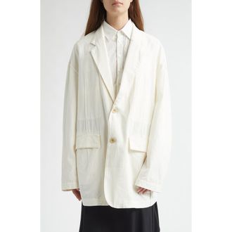Undercover Cotton & Cashmere Jacket in Ivory at Nordstrom, Size 2