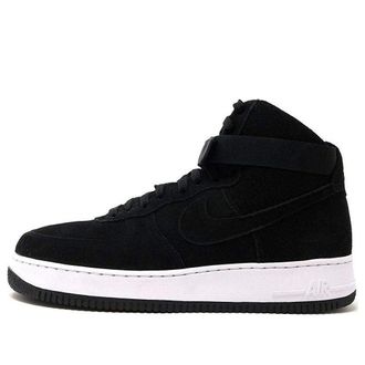 Nike Air Force 1 High 07 Triple Black Suede White 315121-038