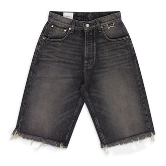 Rhude Black Denim Shorts