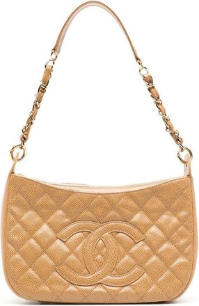 Chanel 2002 quilted shoulder bag - women - Caviar Leather - One Size - Yellow