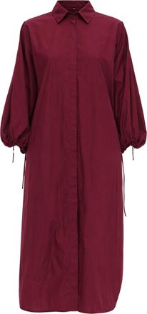 Meimeij Oversized Cotton Brandy Red Womens Dress