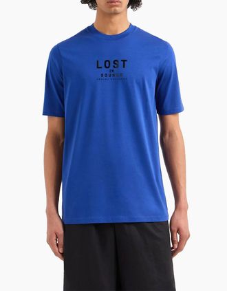 Armani Mens Armani Exchange Mens T Shirts Regular Fit - Blue - Size: 40