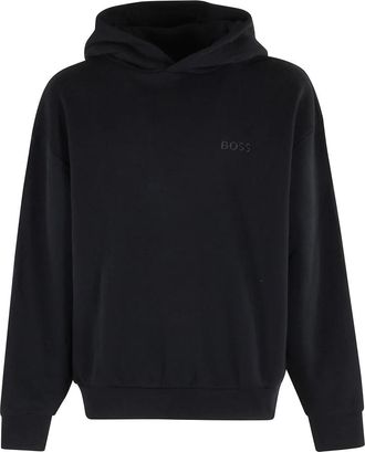 HUGO BOSS Hoodie van katoen-terry met artwork - Heren - Hoodies - Zwart - XL - Katoen - Hoodies & sweatvesten