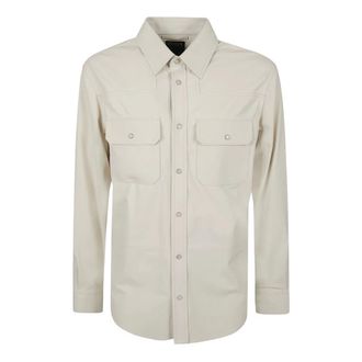 Ermenegildo Zegna Kalfsnubuck Overhemd - Heren - Casual Overhemden - Beige - XL - Overhemden