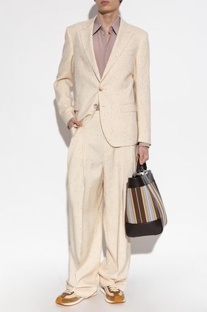 Dolce & Gabbana Pinstripe-pattern Blazer, Mens, Cream