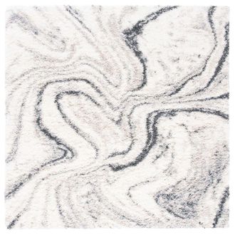 Safavieh Alfombra polipropileno marfil/gris 122 x 122 cm