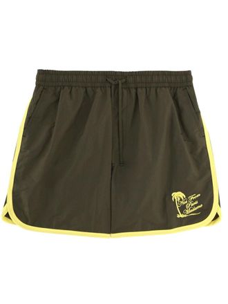 Dr&ocirc;le de Monsieur Brown Polyamide Embroidered Swim Shorts