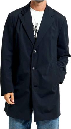 HUGO BOSS Heren, Mantels, Blauw, Maat: 2XL Leer