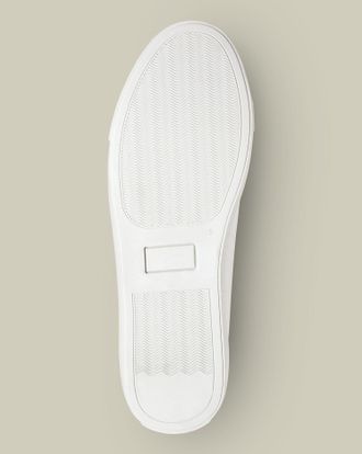 CHARLES TYRWHITT Leather Smart Trainers - White Size 10 R by Charles Tyrwhitt