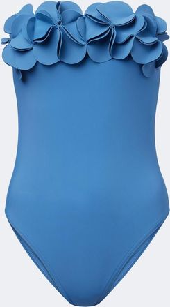Karla Colletto Tess floral-appliqu&eacute; swimsuit