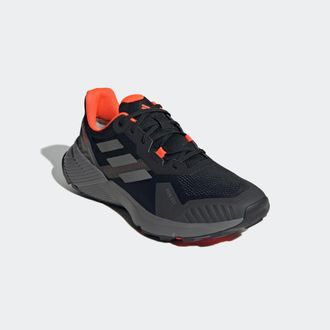 ADIDAS TERREX Trailrunningschuh ADIDAS TERREX SOULSTRIDE RAIN.RDY TRAILRUNNING, Herren, Gr. 42, schwarz (core schwarz, grau four, solar rot), Synthetik, Textil, Sch