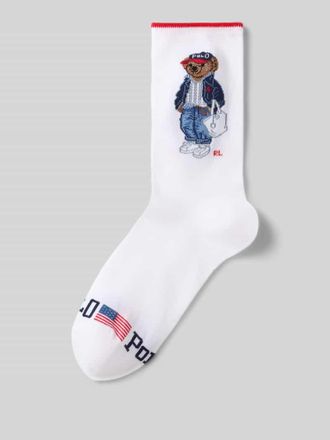 Polo Ralph Lauren Socken aus Baumwoll-Mix Modell SPRING BEAR in Weiss, Gr&ouml;&szlig;e 36-41
