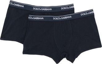 Dolce & Gabbana Set Di 2 Boxer Regular In Cotone Stretch-Uomo