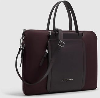 Piquadro Slanke uitbreidbare laptoptas 15-6 - Dames - Laptoptassen - Bruin - ONE Size - Leer - Tassen